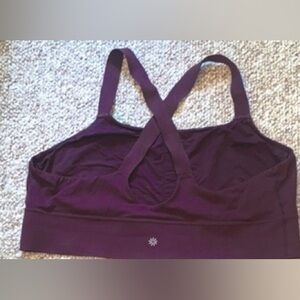Maroon Athleta Warrior Longline Sports Bra, size 2X